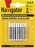 Элемент питания алкалиновый 94 751 NBT-NE-LR03-BP4 | Код. 94751 | Navigator